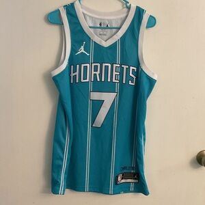 Nike Teal and White Basketball Jersey
